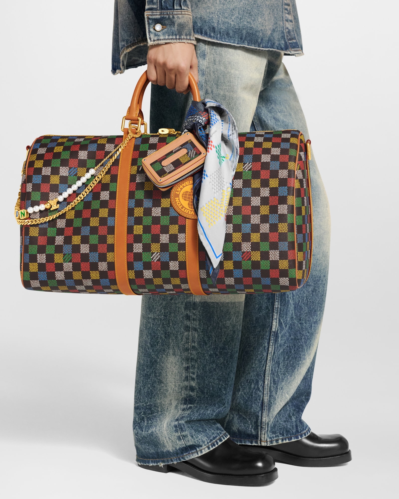 Bandana de Seda LV Vers Damier S00 - Acessórios | LOUIS VUITTON ®